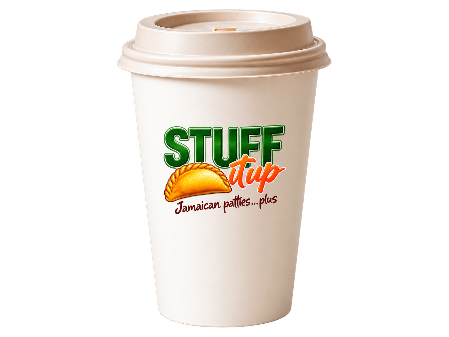Stuff It Up white café cup